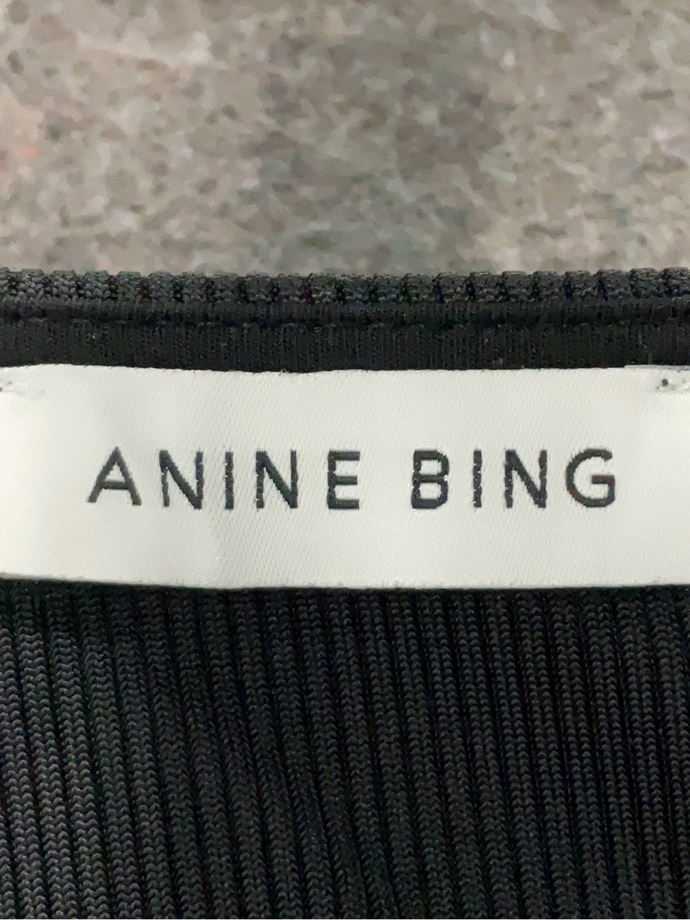 Anine Bing Black Ribbed Scoop-Neck Long Sleeve Midi Dress - Picture 6 of 7